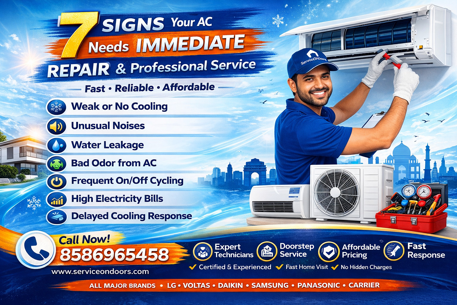 7 Signs Your AC Needs Immediate Repair & Professional Service
