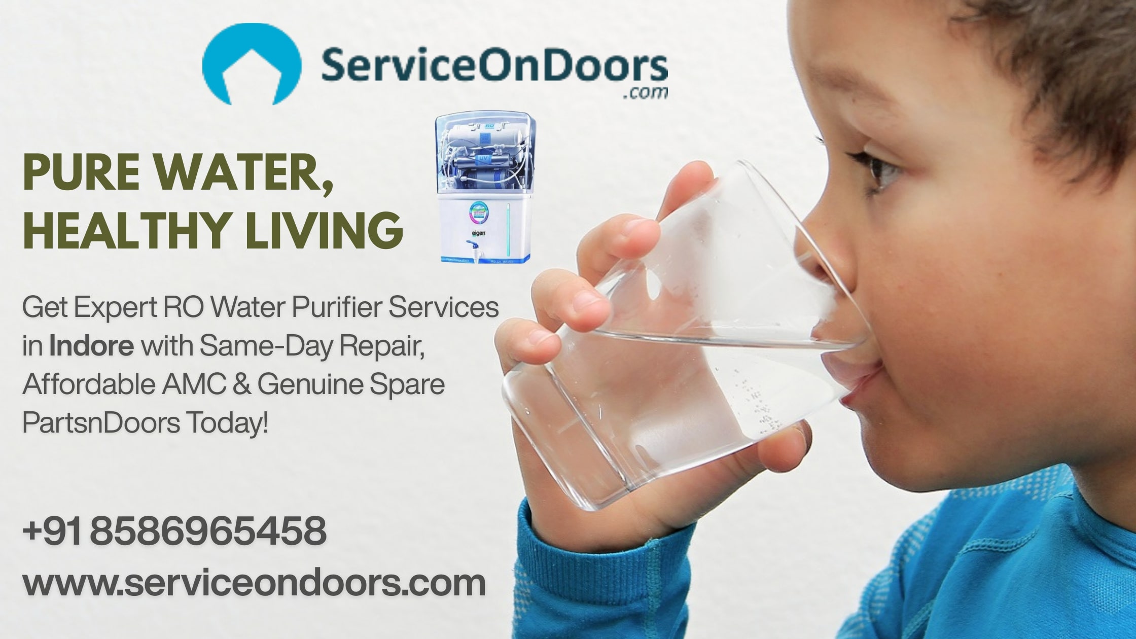 Trusted RO Water Purifier Service Center in Indore –  ServiceOnDoors