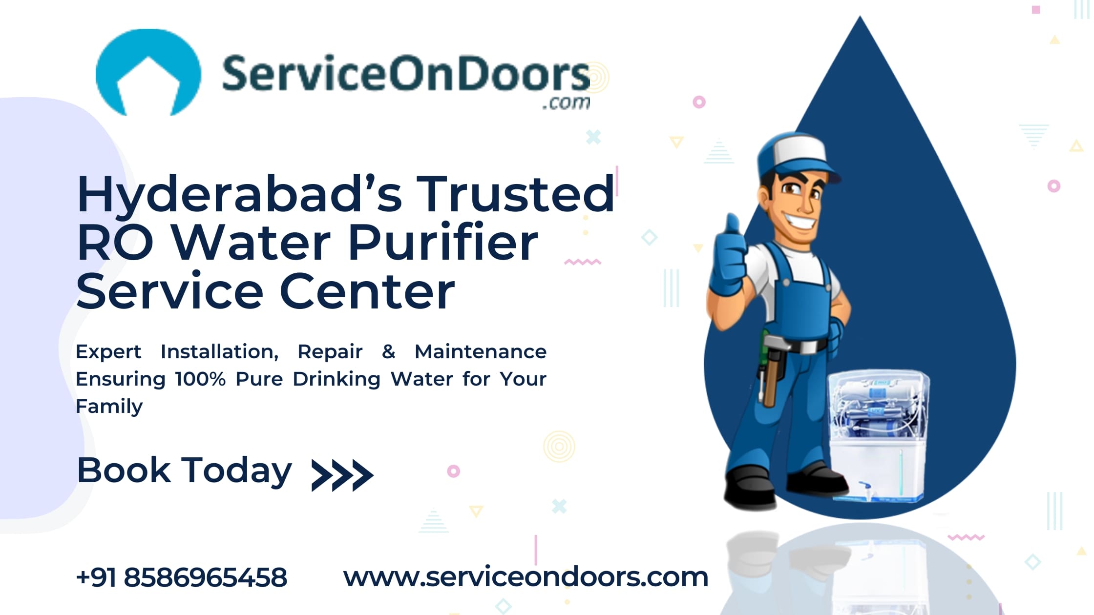 Best RO Water Purifier Service in Hyderabad –  ServiceOnDoors for Clean & Safe Water