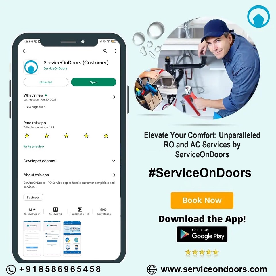 Elevate Your Comfort: Unparalleled RO and AC Services by ServiceOnDoors