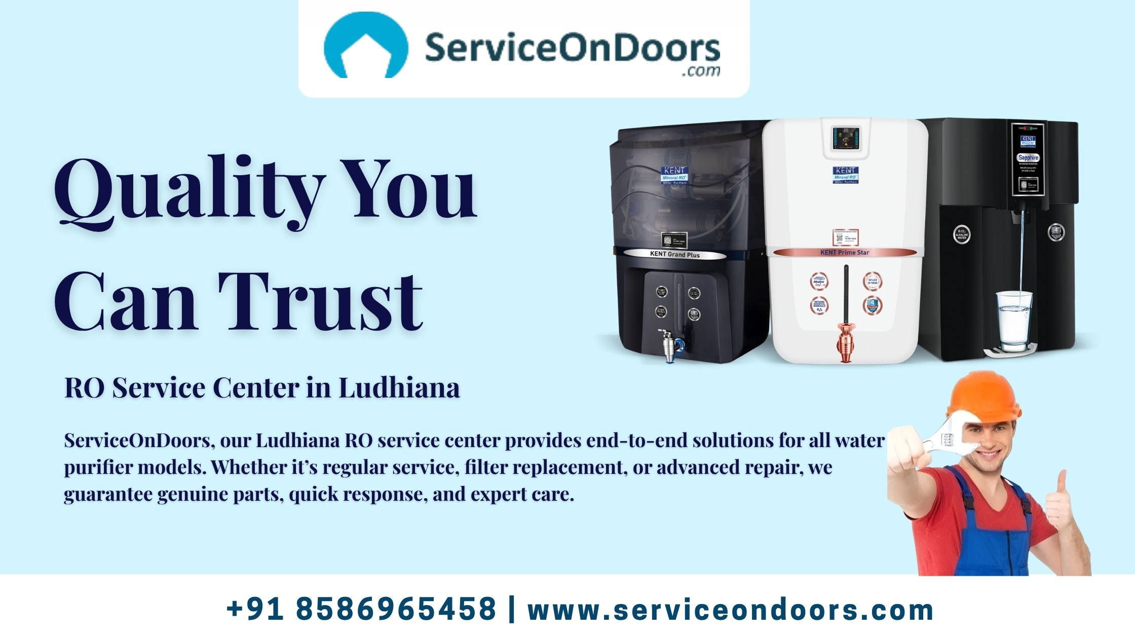 RO Service Center in Ludhiana | Trusted Water Purifier Repair Experts  |  ServiceOnDoors