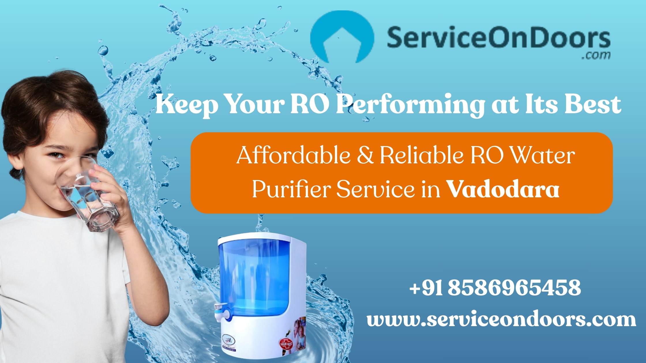 Reliable RO Water Purifier Services in Vadodara – Safe 
Drinking Water for Every Home